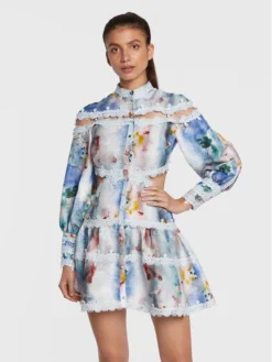 Vestito Estivo X221-80552 Blu Regular Fit