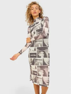 JJXX Vestito Da Giorno Ohala 12218643 Grigio Slim Fit