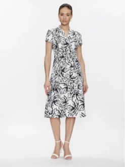 Joseph Ribkoff Vestito Chemisier 231045 Bianco Regular Fit