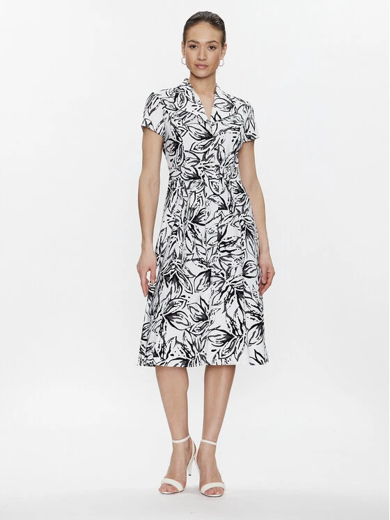 Joseph Ribkoff Vestito Chemisier 231045 Bianco Regular Fit 1 Joseph Ribkoff Vestito Chemisier 231045 Bianco Regular Fit