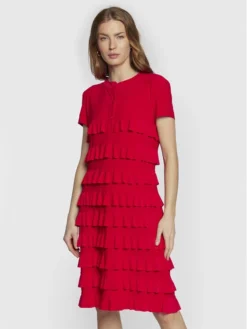 Joseph Ribkoff Vestito Da Giorno 211350R Rosso Regular Fit