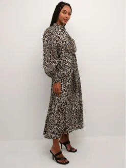 Kaffe Vestito Chemisier Ninna 10507089 Beige A-Line Fit