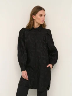 Kaffe Vestito Chemisier Rina 10506854 Nero Regular Fit