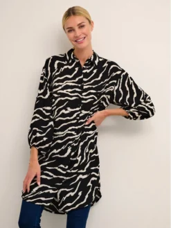 Kaffe Vestito Chemisier Somia 10507260 Nero Loose Fit