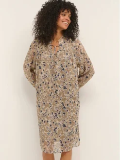 Kaffe Vestito Da Giorno Sunda 10507106 Marrone Regular Fit