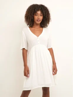 Kaffe Vestito Estivo Tara 10507499 Bianco A-Line Fit
