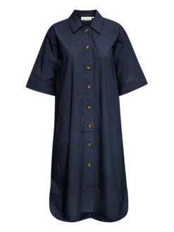 Vestito Chemisier Hayden 10104278 Blu Scuro Loose Fit -Offerta economica Guess || Calvin Klein Jeans || Vero Moda karen by simonsen vestito chemisier hayden 10104278 blu scuro loose fit 4