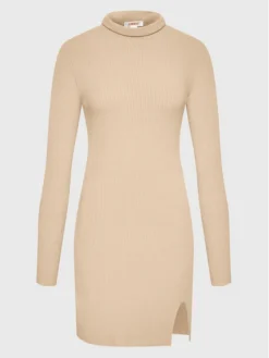 Vestito Di Maglia 3M7632N Beige Slim Fit