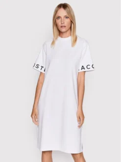 Lacoste Vestito Da Giorno EF0107 Bianco Relaxed Fit