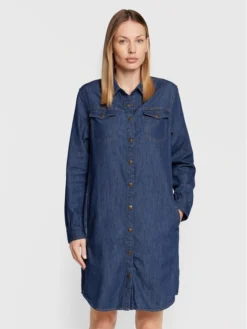 Lee Vestito Chemisier L50DCLDK 112321265 Blu Scuro Regular Fit