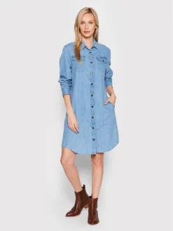 Lee Vestito Chemisier L50DCLLR Blu Regular Fit -Offerta economica Guess || Calvin Klein Jeans || Vero Moda lee vestito chemisier l50dcllr blu regular fit 1