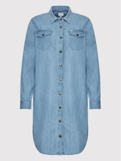 Lee Vestito Chemisier L50DCLLR Blu Regular Fit -Offerta economica Guess || Calvin Klein Jeans || Vero Moda lee vestito chemisier l50dcllr blu regular fit 4