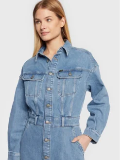 Lee Vestito Di Jeans Button Down L50XBTZC 112322246 Blu Regular Fit -Offerta economica Guess || Calvin Klein Jeans || Vero Moda lee vestito di jeans button down l50xbtzc 112322246 blu regular fit 3