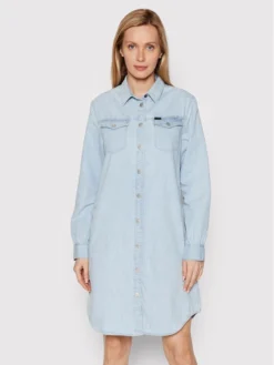 Lee Vestito Di Jeans L50DPLUY Blu Regular Fit