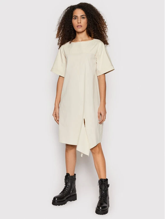 Vestito Da Giorno F2SK71 Beige Regular Fit 2 Vestito Da Giorno F2SK71 Beige Regular Fit - immagine 2