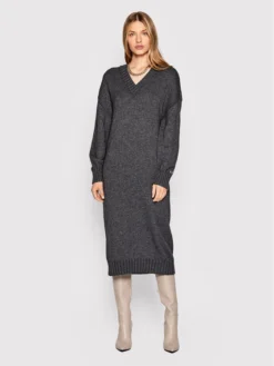 Vestito Di Maglia F2WC23 Grigio Relaxed Fit