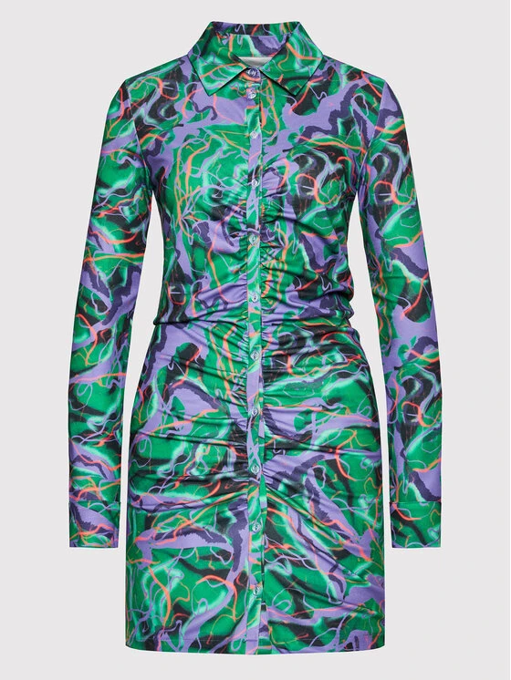 Local Heroes Vestito Chemisier Jungle Ruched SS22D0001 Multicolore Regular Fit 5 Local Heroes Vestito Chemisier Jungle Ruched SS22D0001 Multicolore Regular Fit - immagine 5