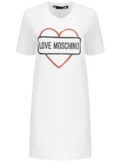 LOVE MOSCHINO Vestito Da Giorno W5A0206E 2017 Bianco Regular Fit