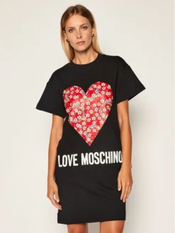 LOVE MOSCHINO Vestito Di Maglia W5B1104M 4055 Nero Regular Fit