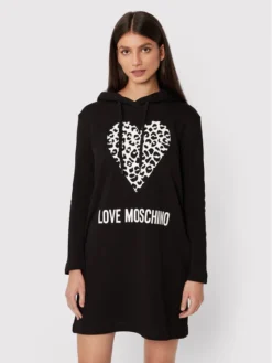 LOVE MOSCHINO Vestito Di Maglia W5B1905M 4055 Nero Regular Fit