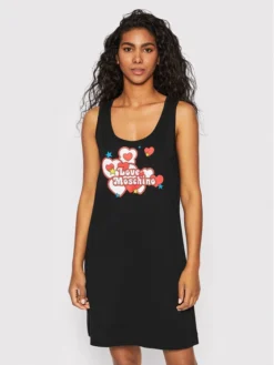 LOVE MOSCHINO Vestito Estivo W5C2803M 3876 Nero Regular Fit