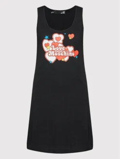 LOVE MOSCHINO Vestito Estivo W5C2803M 3876 Nero Regular Fit -Offerta economica Guess || Calvin Klein Jeans || Vero Moda love moschino vestito estivo w5c2803m 3876 nero regular fit 4
