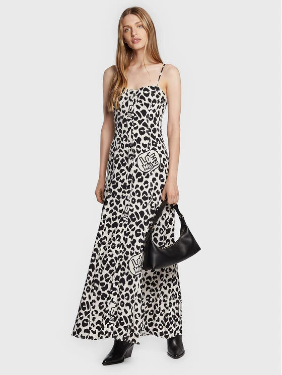 LOVE MOSCHINO Vestito Estivo WVJ5600S 3841 Bianco Regular Fit 2 LOVE MOSCHINO Vestito Estivo WVJ5600S 3841 Bianco Regular Fit - immagine 2