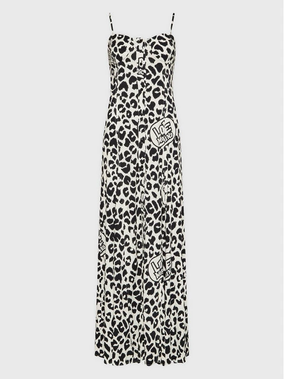 LOVE MOSCHINO Vestito Estivo WVJ5600S 3841 Bianco Regular Fit 5 LOVE MOSCHINO Vestito Estivo WVJ5600S 3841 Bianco Regular Fit - immagine 5