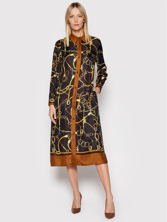 LUISA SPAGNOLI Vestito Chemisier Premi 538822 Nero Regular Fit 2 LUISA SPAGNOLI Vestito Chemisier Premi 538822 Nero Regular Fit - immagine 2