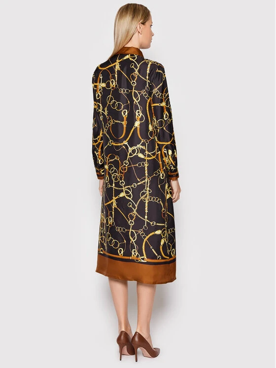 LUISA SPAGNOLI Vestito Chemisier Premi 538822 Nero Regular Fit 3 LUISA SPAGNOLI Vestito Chemisier Premi 538822 Nero Regular Fit - immagine 3