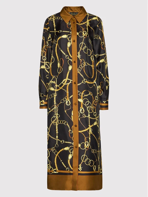 LUISA SPAGNOLI Vestito Chemisier Premi 538822 Nero Regular Fit 5 LUISA SPAGNOLI Vestito Chemisier Premi 538822 Nero Regular Fit - immagine 5