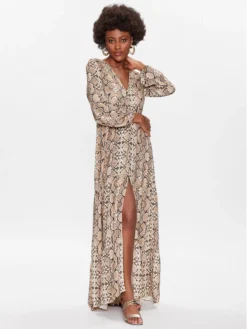 Maaji Vestito Estivo 1928CLD601 Beige Regular Fit