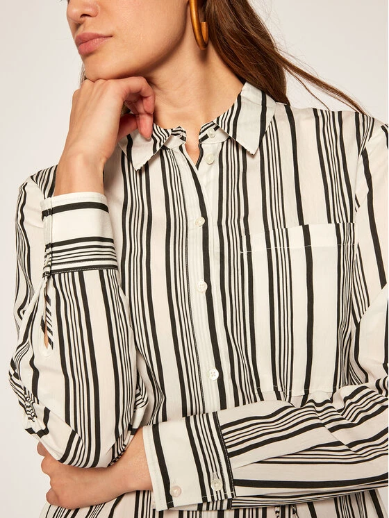 Marc O'Polo Vestito Chemisier 006 0915 21315 Bianco Regular Fit 4 Marc O'Polo Vestito Chemisier 006 0915 21315 Bianco Regular Fit - immagine 4