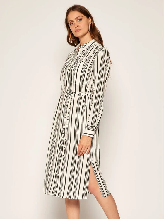 Marc O'Polo Vestito Chemisier 006 0915 21315 Bianco Regular Fit 1 Marc O'Polo Vestito Chemisier 006 0915 21315 Bianco Regular Fit