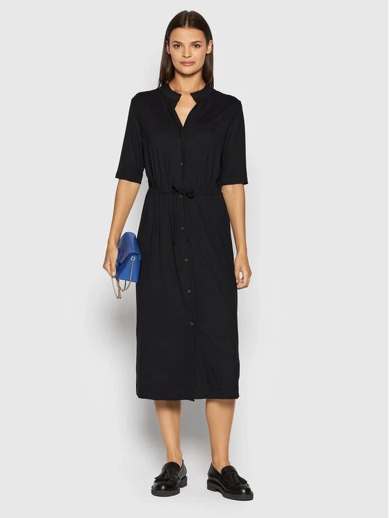 Marc O'Polo Vestito Chemisier 107 2052 59107 Nero Regular Fit 2 Marc O'Polo Vestito Chemisier 107 2052 59107 Nero Regular Fit - immagine 2