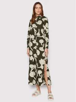 Marc O'Polo Vestito Chemisier 203 0849 21377 Verde Regular Fit