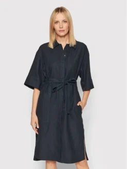 Marc O'Polo Vestito Chemisier M04 0645 21455 Blu Scuro Relaxed Fit