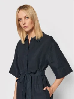 Marc O'Polo Vestito Chemisier M04 0645 21455 Blu Scuro Relaxed Fit -Offerta economica Guess || Calvin Klein Jeans || Vero Moda marc opolo vestito chemisier m04 0645 21455 blu scuro relaxed fit 3