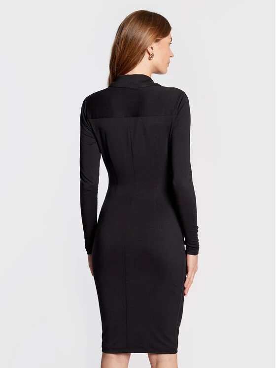 Vestito Chemisier 2BGK55 6158A Nero Slim Fit 3 Vestito Chemisier 2BGK55 6158A Nero Slim Fit - immagine 3