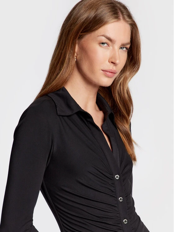 Vestito Chemisier 2BGK55 6158A Nero Slim Fit 4 Vestito Chemisier 2BGK55 6158A Nero Slim Fit - immagine 4