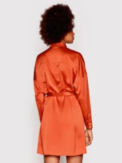 Vestito Chemisier 2GGK61 WDH30 Arancione Regular Fit -Offerta economica Guess || Calvin Klein Jeans || Vero Moda marciano guess vestito chemisier 2ggk61 wdh30 arancione regular fit 2