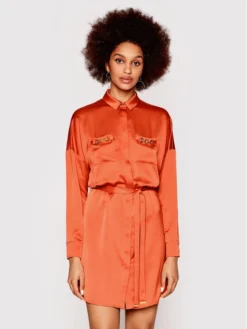 Vestito Chemisier 2GGK61 WDH30 Arancione Regular Fit