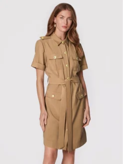 Vestito Chemisier Malika 2YGK05 9730Z Beige Regular Fit