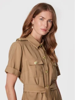 Vestito Chemisier Malika 2YGK05 9730Z Beige Regular Fit -Offerta economica Guess || Calvin Klein Jeans || Vero Moda marciano guess vestito chemisier malika 2ygk05 9730z beige regular fit 3