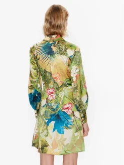 Vestito Chemisier Sanctuary 3GGK86 7099Z Verde Regular Fit -Offerta economica Guess || Calvin Klein Jeans || Vero Moda marciano guess vestito chemisier sanctuary 3ggk86 7099z verde regular fit 2