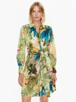 Vestito Chemisier Sanctuary 3GGK86 7099Z Verde Regular Fit