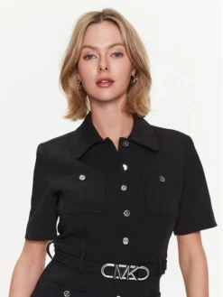 MICHAEL Michael Kors Vestito Chemisier MR381GJ3GZ Nero Regular Fit -Offerta economica Guess || Calvin Klein Jeans || Vero Moda michael michael kors vestito chemisier mr381gj3gz nero regular fit 3