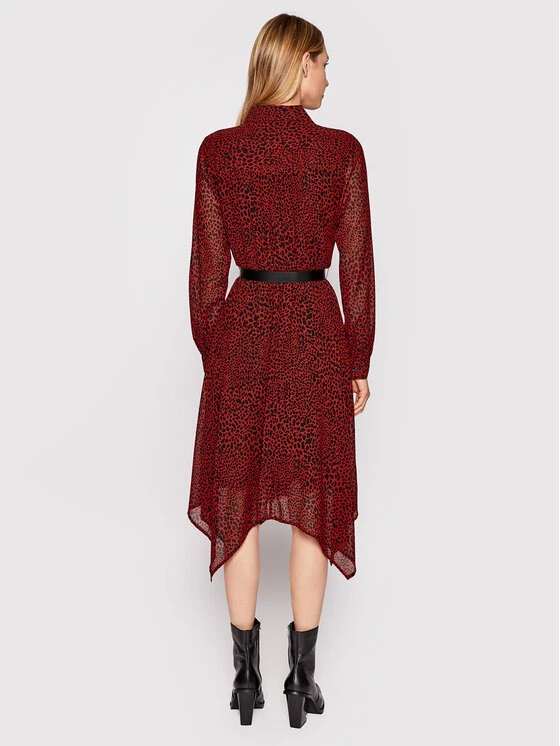 MICHAEL Michael Kors Vestito Chemisier MU280YH6G4 Rosso Regular Fit 3 MICHAEL Michael Kors Vestito Chemisier MU280YH6G4 Rosso Regular Fit - immagine 3