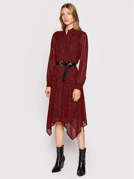 MICHAEL Michael Kors Vestito Chemisier MU280YH6G4 Rosso Regular Fit 1 MICHAEL Michael Kors Vestito Chemisier MU280YH6G4 Rosso Regular Fit