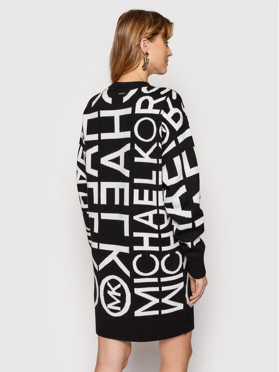 MICHAEL Michael Kors Vestito Di Maglia MH180VT4A7 Nero Relaxed Fit 3 MICHAEL Michael Kors Vestito Di Maglia MH180VT4A7 Nero Relaxed Fit - immagine 3
